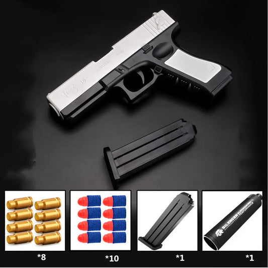 Pistolet Airsoft à éjection de coque pour enfants, balle molle, arme jouet, tir de Noël, jeu de plein air, cadeau pour garçons, le plus récent