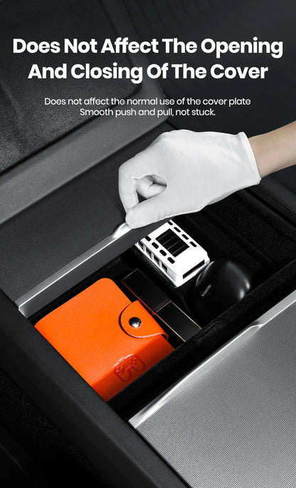 Accoudoir central caché, boîte de rangement, support de verre, organisateur de Console, accessoires pour Tesla modèle 3 Highland 2025 modèle Y 2021 – 2025