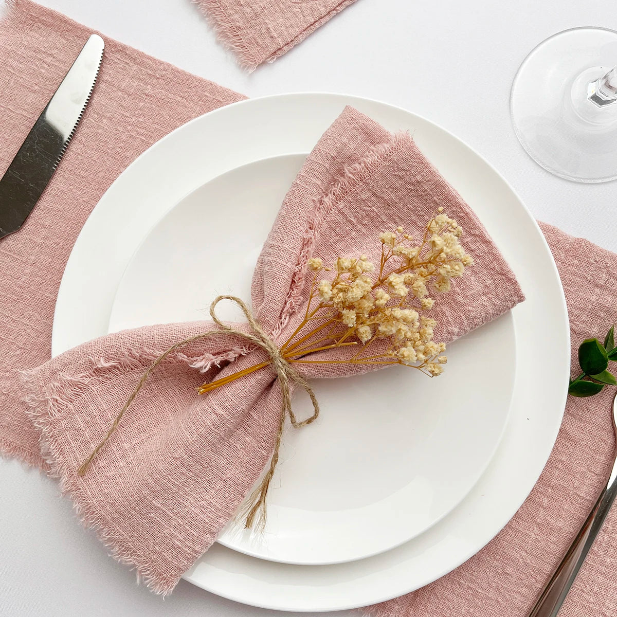 10 pièces 32x32 cm vente en gros gaze de terre cuite serviette en coton serviette de thé réutilisable fête de mariage décor de Table de noël rétro bavures serviette