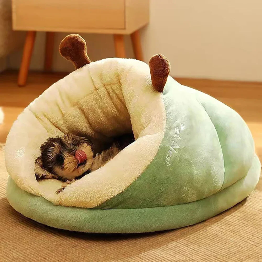 Chaud petit chien chenil lit respirant chien maison mignon pantoufles en forme de lit pour chien chat sac de couchage pliable lavable maison pour animaux de compagnie