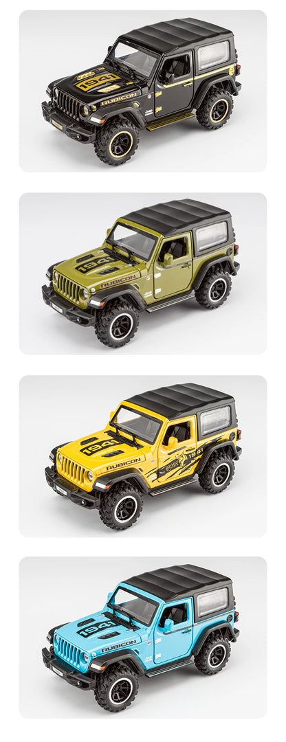 Tout-terrain 7 portes pour modèle de voiture jouet Wrangler moulé sous pression, véhicule en alliage métallique à l'échelle 1/32 pour enfants garçons filles adultes, portes ouvertes, légères