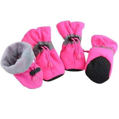 Chaussures antidérapantes pour chiot, 4 pièces, imperméables, pour animaux de compagnie, bottes de neige, de pluie, pour chien, chiot, chat, Chihuahua, soins des pattes, hiver