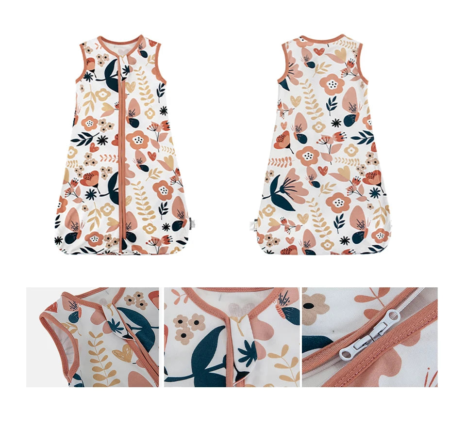 Sacs de couchage pour bébé de 3 à 18 mois, vêtements de nuit fins d'été une pièce imprimé ours mignon, sacs de nuit de dessin animé, couverture Anti-coup de pied
