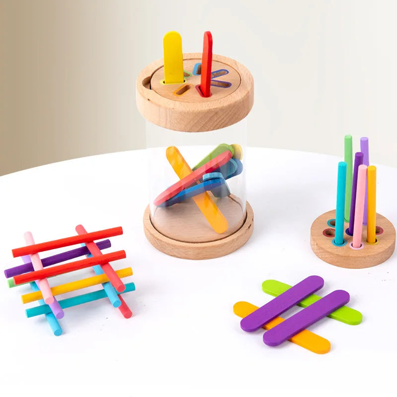 Jouets Montessori en bois, jouets de tri des couleurs, motricité Fine, jeux de correspondance sensorielle, jouets éducatifs pour enfants de 1 à 3 ans, cadeau de 3 ans et plus