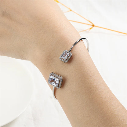 Bracelets de manchette en or géométrique pour femmes, bijoux de fête INS, mode cubique, contre-indiqué, luxe, documents