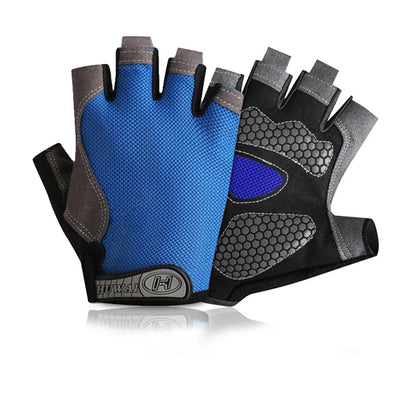 Gants de vélo pour hommes et femmes, demi-doigt, de gymnastique, mitaines respirantes et antidérapantes, pour Fitness, entraînement sportif