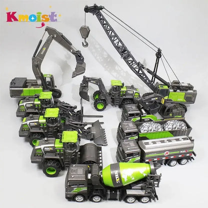 1/50 modèle voiture Bulldozer camion pelle grue chariot élévateur Construction ingénierie véhicule jouets pour garçons enfants jouets éducatifs