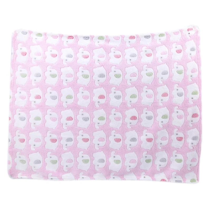 Couverture de dessin animé éléphant mignon pour bébé, produits pour bébé, nouveau-né, climatisation, lieux de couette, oreiller en velours, couette, utilisation pour les touristes