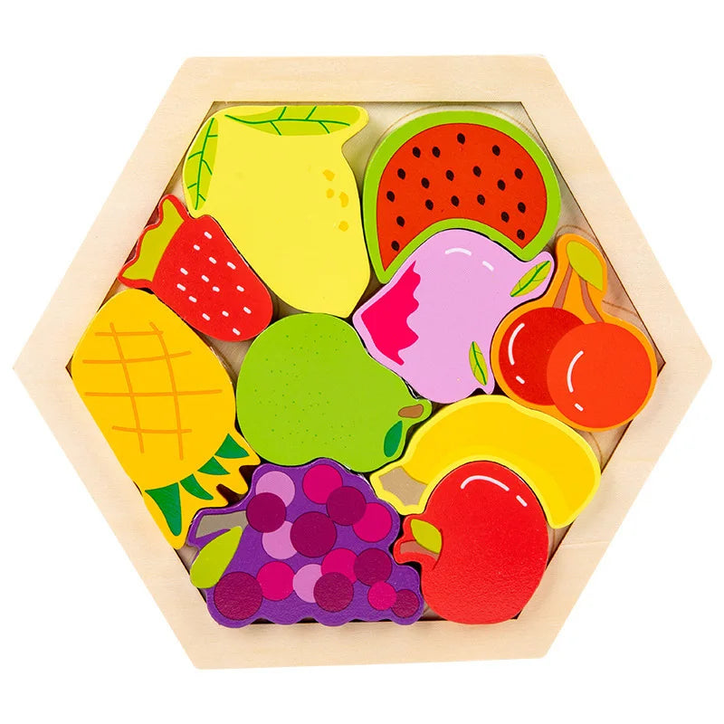 Jouet pour bébé Puzzle en bois Puzzle 3D créatif pour le développement de l'intelligence des enfants Ealy jouet éducatif pour les enfants