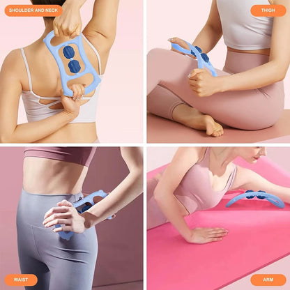 Masseur de jambes multifonctionnel à 12 roues, rouleau de Massage à couverture complète pour bras, taille, Relaxation musculaire des jambes, Machine de Massage manuelle
