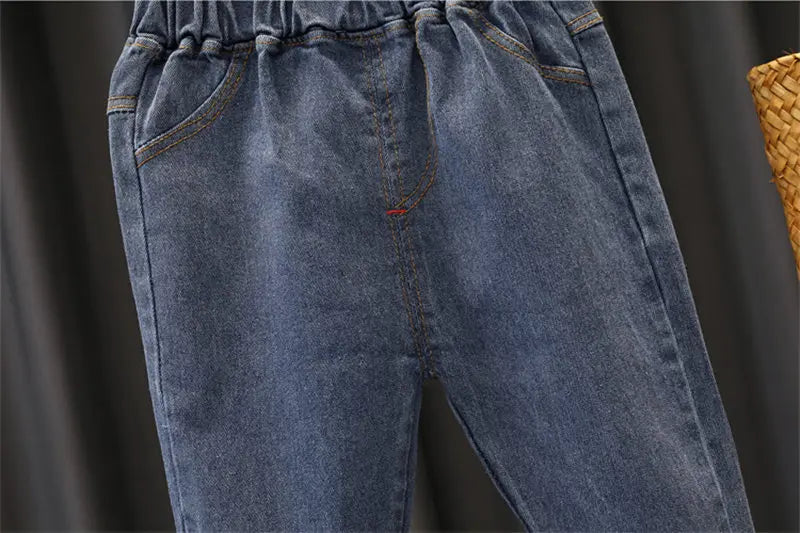 Ensemble de 2 pièces de vêtements de sport décontractés pour enfants, sweats à capuche à bandes, jeans pour garçons, survêtements pour enfants, tenue de printemps et d'automne, 0 à 5 ans, nouveau