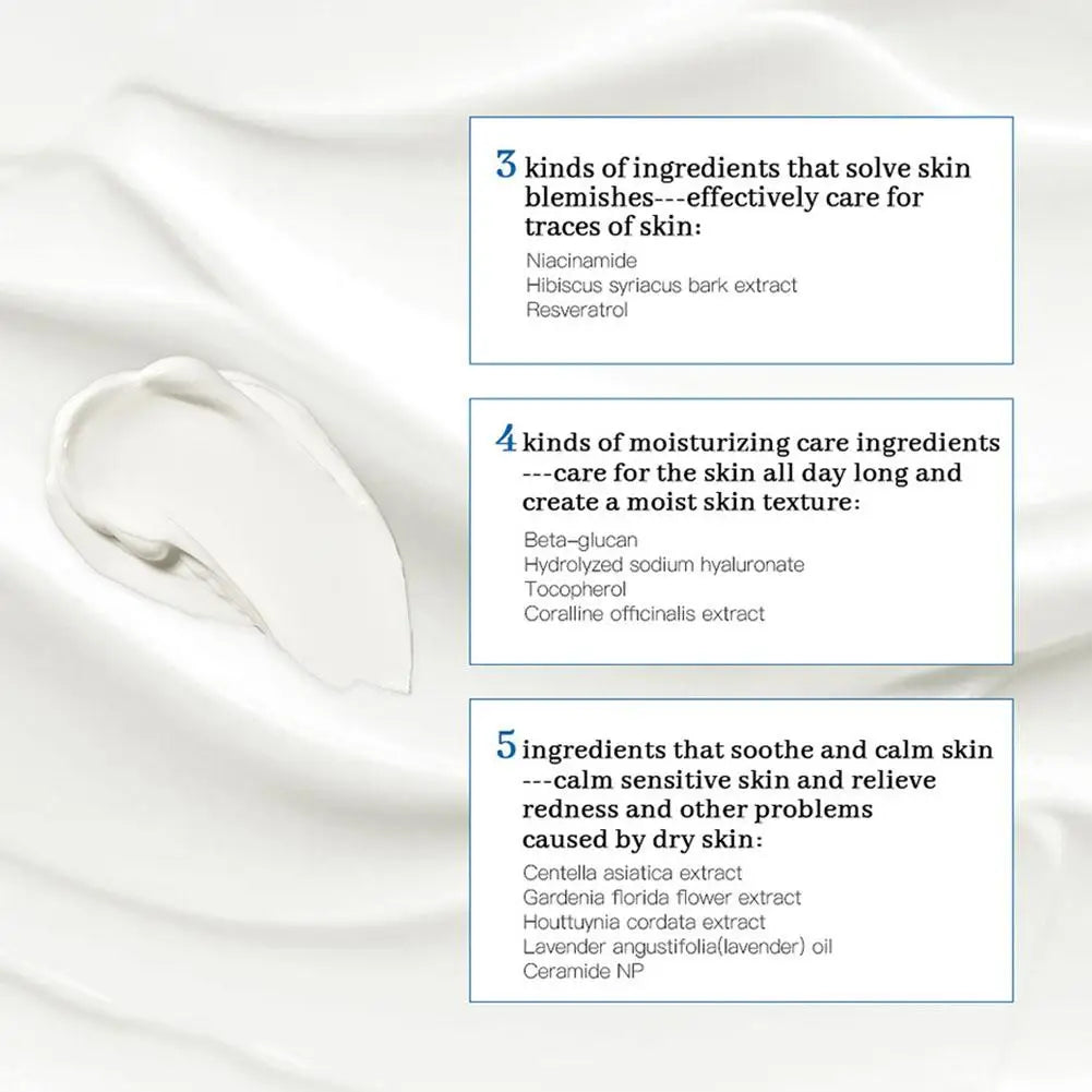 345 crème apaisante réparation du visage pour améliorer les défauts de la peau fournir un soin apaisant Lifting du visage beauté hydratant crème apaisante