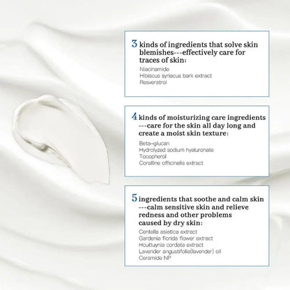 345 crème apaisante réparation du visage pour améliorer les défauts de la peau fournir un soin apaisant Lifting du visage beauté hydratant crème apaisante