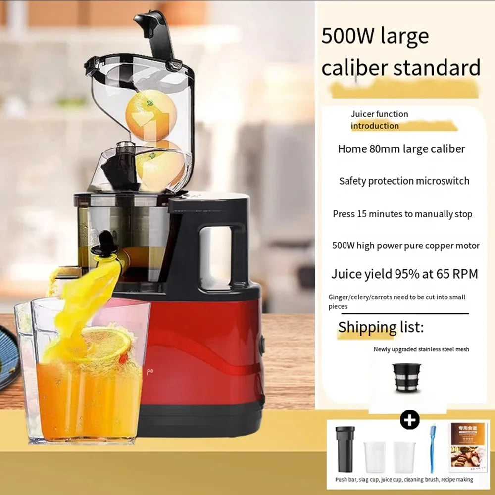 Mélangeur 500W pour mélangeurs de fruits de cuisine, presse-agrumes électrique Portable, filtre de séparation des résidus de jus, machine à jus d'orange