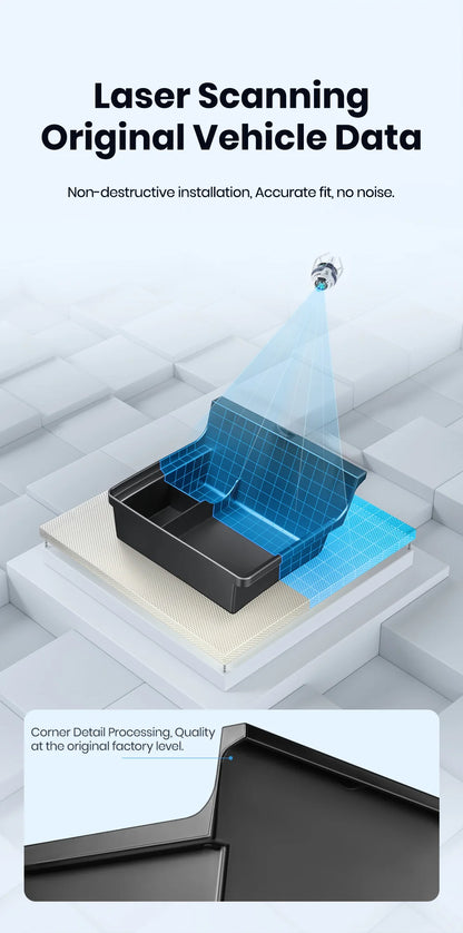 Accoudoir central caché, boîte de rangement, support de verre, organisateur de Console, accessoires pour Tesla modèle 3 Highland 2025 modèle Y 2021 – 2025