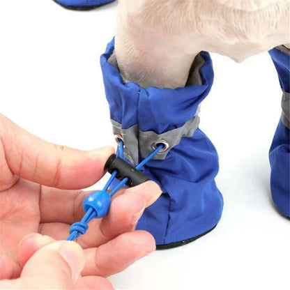 Chaussures antidérapantes pour chiot, 4 pièces, imperméables, pour animaux de compagnie, bottes de neige, de pluie, pour chien, chiot, chat, Chihuahua, soins des pattes, hiver