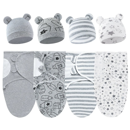 Bébé lange d'emmaillotage doux cocon bébé couvertures nouveau-né lange d'emmaillotage chaud coton bébé literie couverture