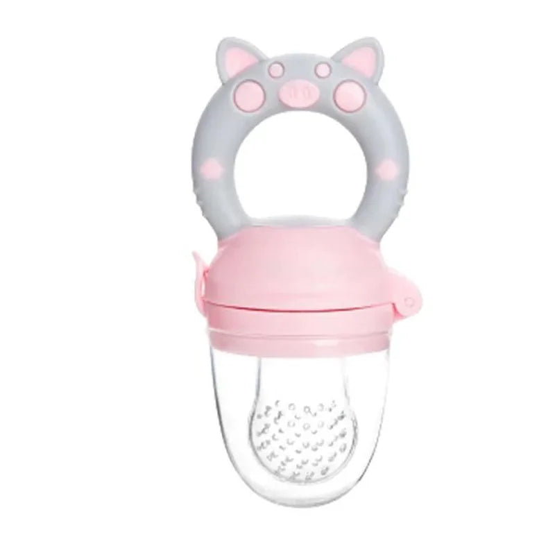 3 en 1 sac nouveau-né bébé aliments frais mangeoire Silicone anneau de dentition jouet mangeoire à fruits sucette formation manger fruits meulage bâton mignon