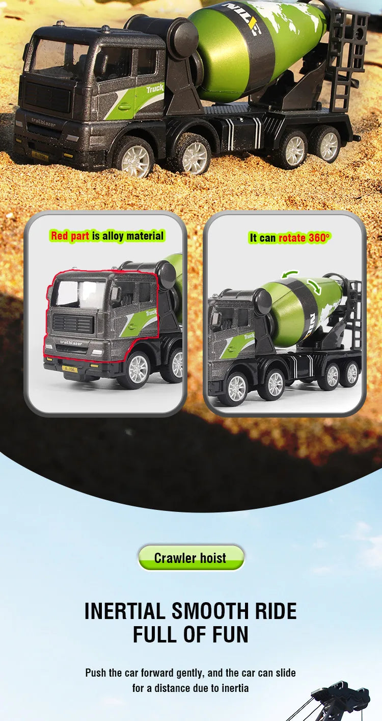 1/50 modèle voiture Bulldozer camion pelle grue chariot élévateur Construction ingénierie véhicule jouets pour garçons enfants jouets éducatifs