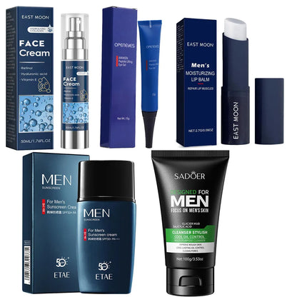 Crème de soin pour hommes/crème pour les yeux nettoyant crème solaire baume à lèvres hydratant nettoyage nourrissant produit de soin pour la peau