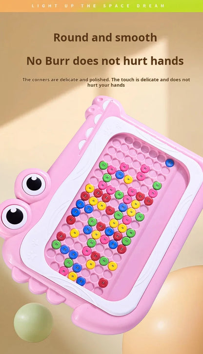Planche à gribouiller en perles magnétiques pour enfants de 3 à 8 ans, avec stylo Puzzle, jouets de dessin, jeu de Montessori, cadeau éducatif, nouvelle collection