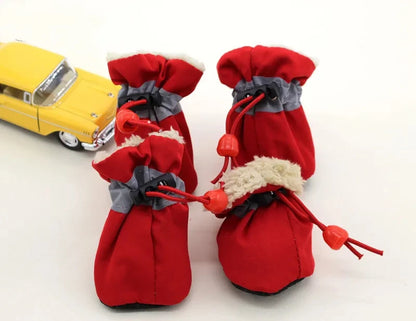 Chaussures antidérapantes pour chiot, 4 pièces, imperméables, pour animaux de compagnie, bottes de neige, de pluie, pour chien, chiot, chat, Chihuahua, soins des pattes, hiver