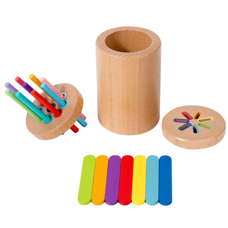Jouets Montessori en bois, jouets de tri des couleurs, motricité Fine, jeux de correspondance sensorielle, jouets éducatifs pour enfants de 1 à 3 ans, cadeau de 3 ans et plus