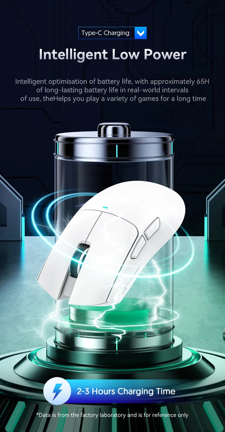 ATTACK SHARK X11 Souris de jeu sans fil légère avec rétroéclairage RVB, jusqu'à 22 K DPI, capteur optique PAW3311, commutateur HUYU
