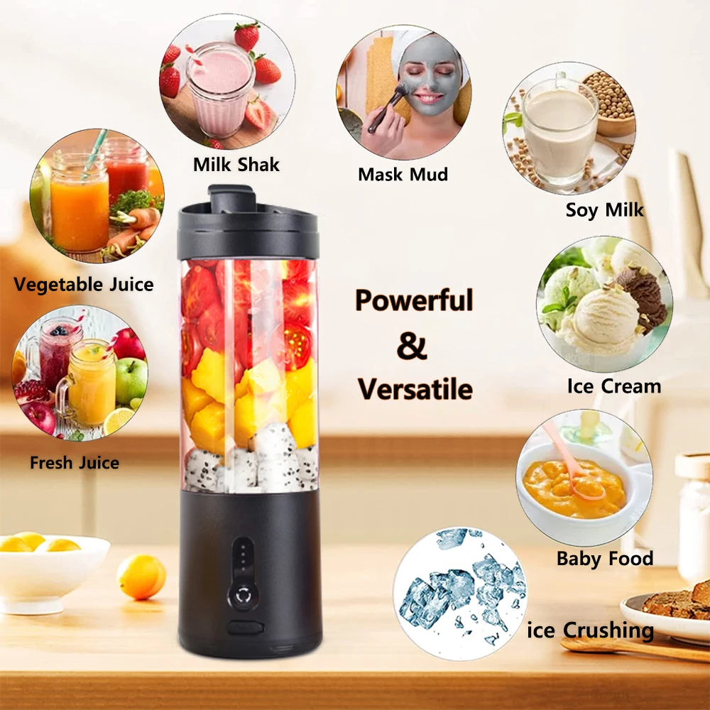Mini mixeur de fruits électrique portable, mélangeur de jus frais orange, multifonction, aste, portable, centre commercial Ju479, SmUnvétérans wn ie
