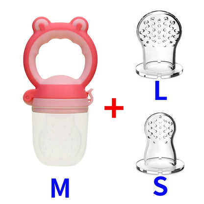 3 en 1 sac nouveau-né bébé aliments frais mangeoire Silicone anneau de dentition jouet mangeoire à fruits sucette formation manger fruits meulage bâton mignon