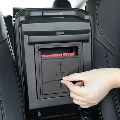 Accoudoir central caché, boîte de rangement, support de verre, organisateur de Console, accessoires pour Tesla modèle 3 Highland 2025 modèle Y 2021 – 2025