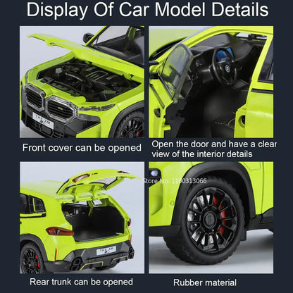 1/24 les modèles de voitures en alliage XM jouet moulé sous pression véhicules tout-terrain avec son léger fonction de traction SUV voiture jouets pour enfants garçons cadeaux