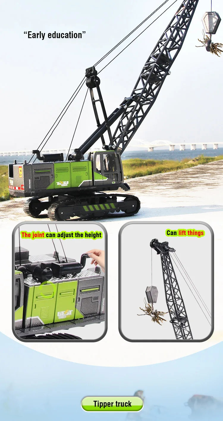 1/50 modèle voiture Bulldozer camion pelle grue chariot élévateur Construction ingénierie véhicule jouets pour garçons enfants jouets éducatifs