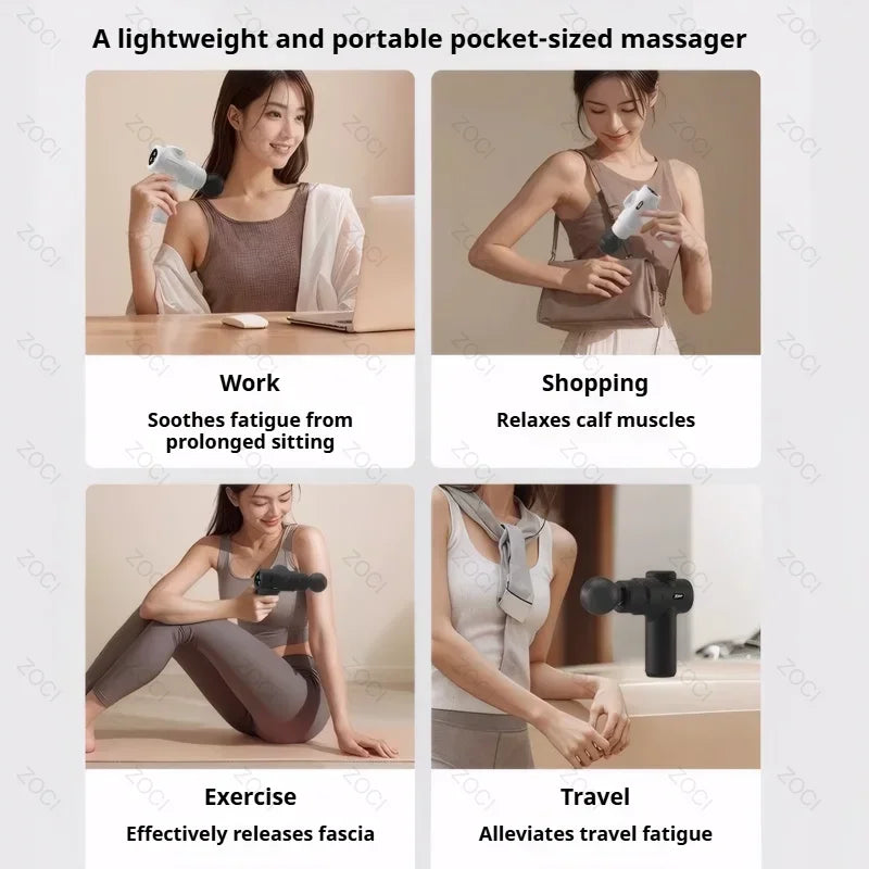 Mini pistolet de Massage Portable à 99 niveaux, pistolet à Fascia portatif, affichage numérique, masseur musculaire par Vibration, masseur de tissus profonds pour le corps