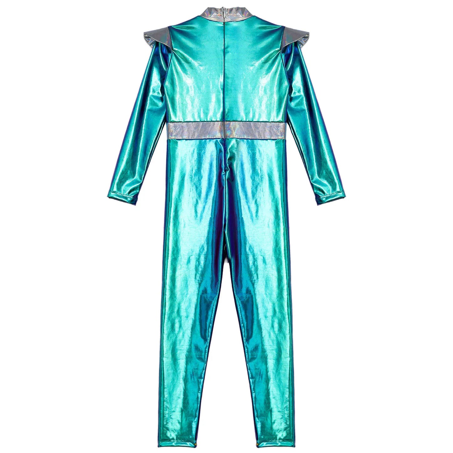 Costume de Cosplay Alien pour filles et garçons, combinaison d'astronaute à manches longues avec cerceau pour cheveux, pour fête de carnaval d'halloween