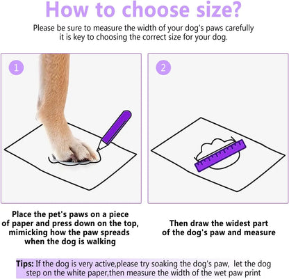 ATUBAN Chaussures pour chiens, sandales pour chaussons chauds, bottes d'extérieur pour chiens, chaussons antidérapants et imperméables pour l'hiver, jour enneigé et été