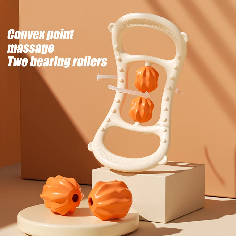 Masseur de jambes multifonctionnel à 12 roues, rouleau de Massage à couverture complète pour bras, taille, Relaxation musculaire des jambes, Machine de Massage manuelle