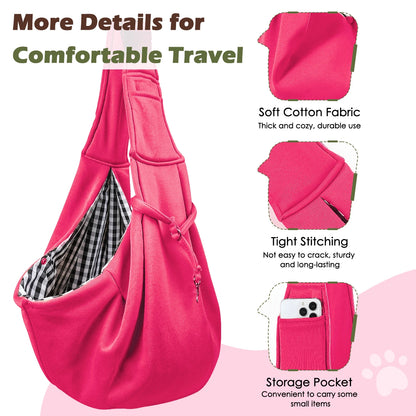 Pawaboo – porte-élingue réversible pour petit chien, mains libres, pour chiot, avec boucle de sangle réglable
