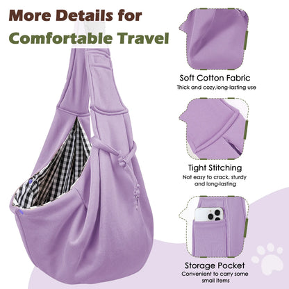 Pawaboo – porte-élingue réversible pour petit chien, mains libres, pour chiot, avec boucle de sangle réglable