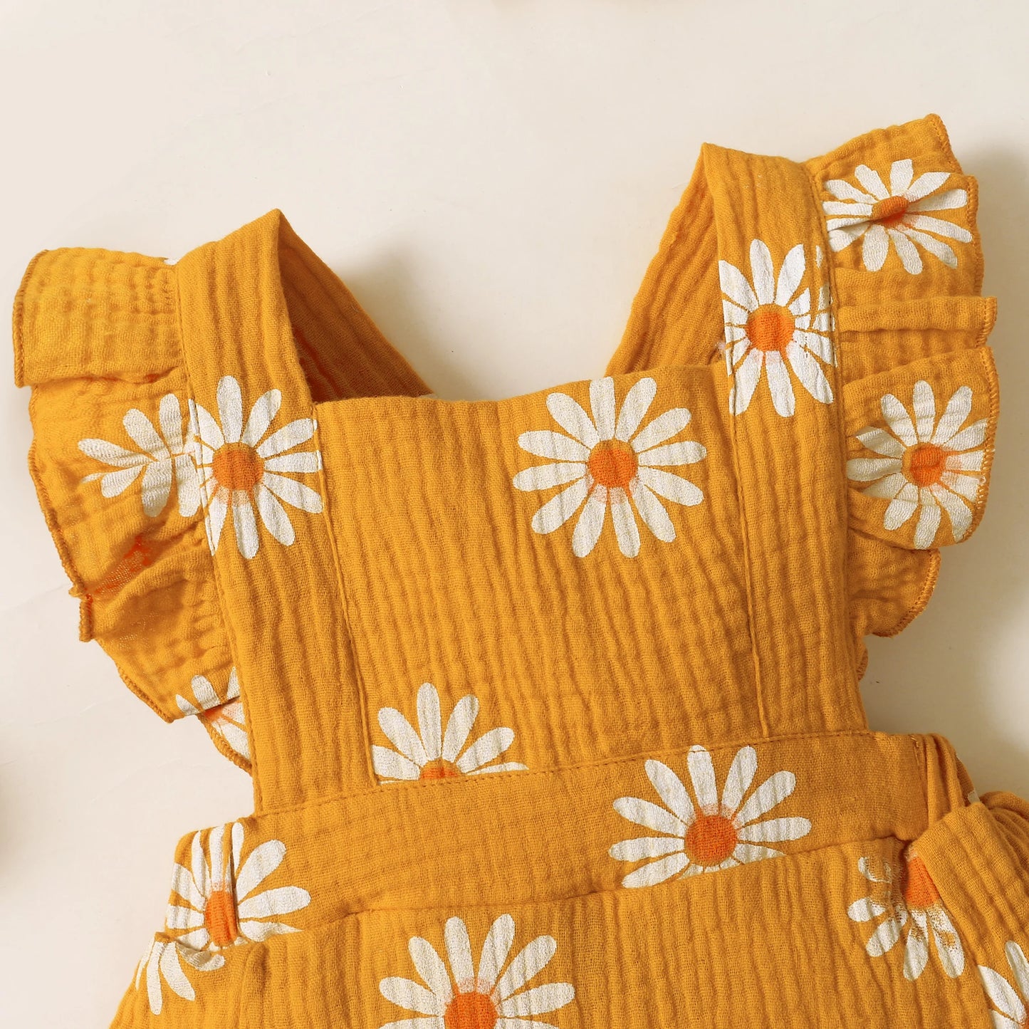 Barboteuse d'été pour nouveau-né fille de 0 à 18 mois, imprimé tournesol, sans manches, combinaison une pièce mignonne pour enfants