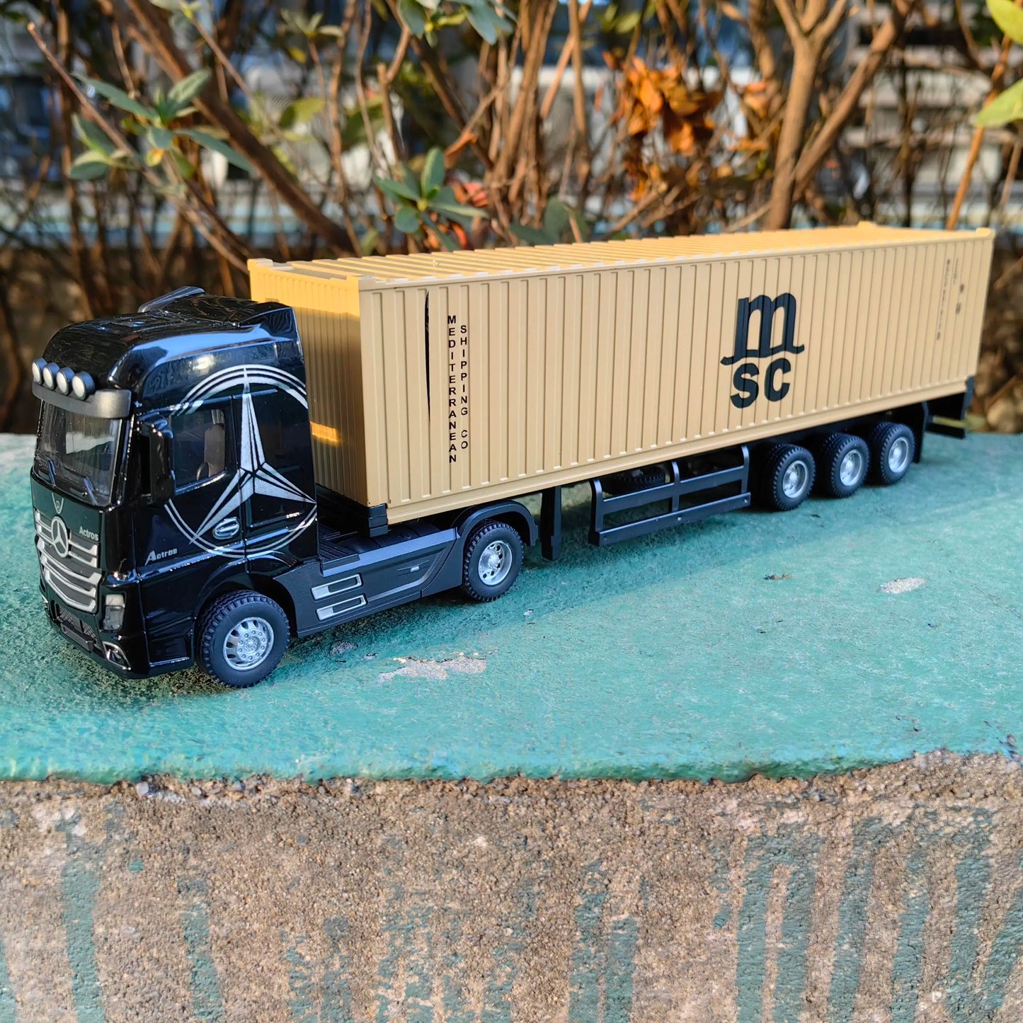 1:50 grand camion en alliage moulé sous pression modèle de voiture jouets conteneur retirer son et lumière véhicules de Transport modèle jouets pour garçons cadeaux
