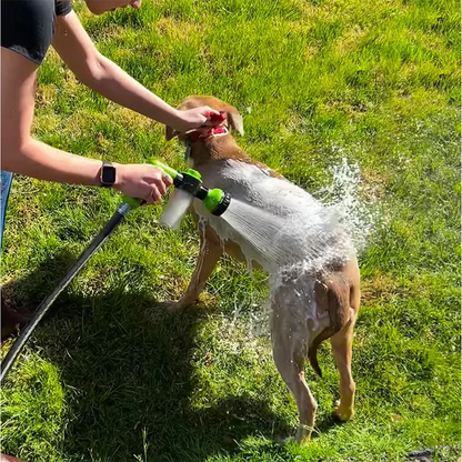 Buse de pulvérisation à haute pression, tuyau, pistolet de douche pour chien, 3 modes réglables, lavage des animaux domestiques, bain de nettoyage, mousse d'eau, savon, outil de nettoyage pour chien