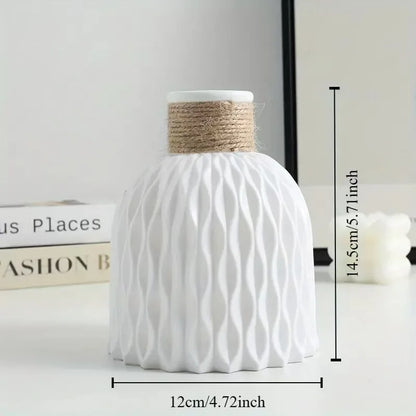 Vase à fleurs en plastique, Vase en fausse céramique pour la décoration de la maison, arrangements floraux, décoration de la maison, Vase à fleurs, centre commercial, décoration de Table