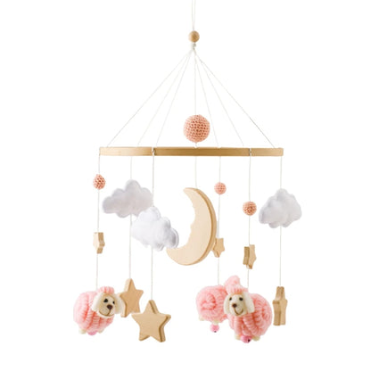 Berceau de bébé lit Mobile cloche hochet jouets en bois Crochet étoiles pendentif lit cloche jouets nouveau-né confort berceau support suspendus jouets cadeaux