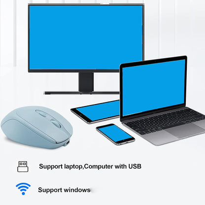 Souris d'ordinateur sans fil Rechargeable 2.4G, Compatible Bluetooth, USB, silencieuse, pour PC, ordinateur portable, Macbook, tablette