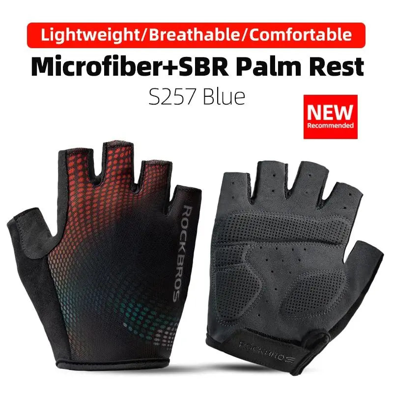 ROCKBROS gants de cyclisme demi-doigt antichoc résistant à l'usure respirant vtt route vélo gants hommes femmes sport vélo équipement