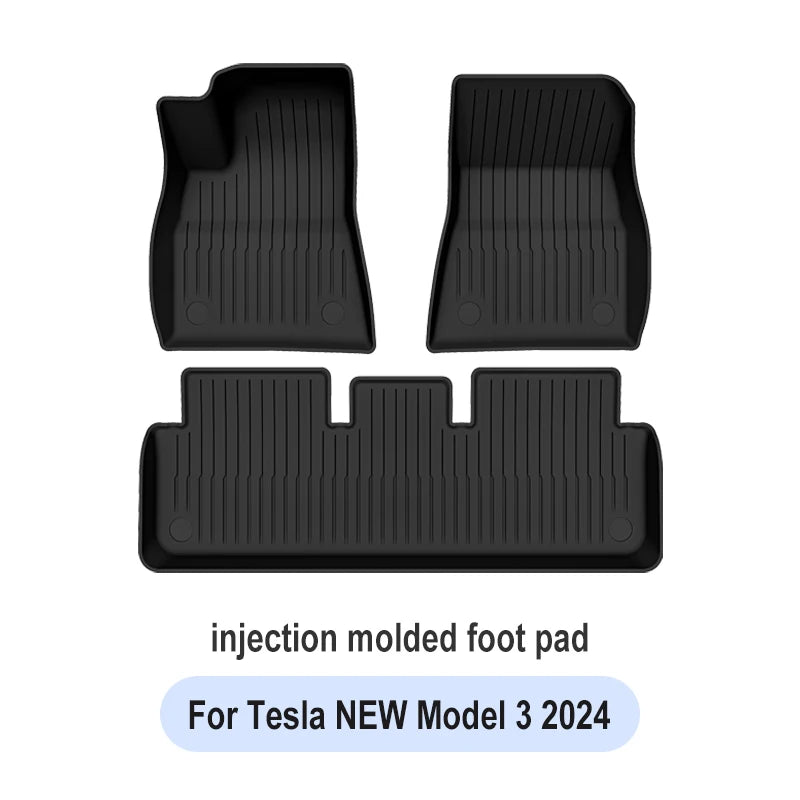 Polymères de coffre de voiture pour les placements, modèle Y, modèle 3, haute terre, 2021-2024, polymères de bagages, TPE, étanche, antidérapant, ensemble de revêtements de sol