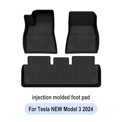 Polymères de coffre de voiture pour les placements, modèle Y, modèle 3, haute terre, 2021-2024, polymères de bagages, TPE, étanche, antidérapant, ensemble de revêtements de sol