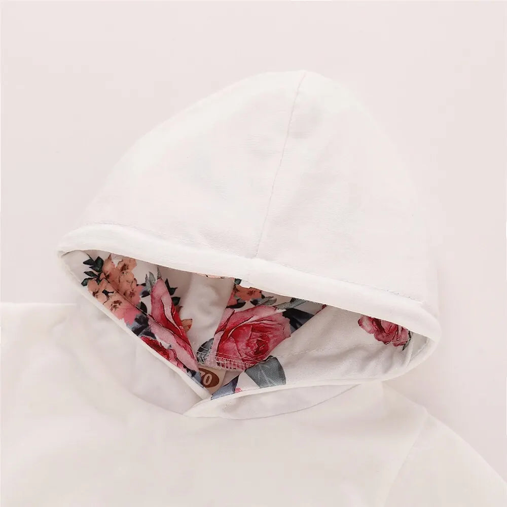 Ensemble de Vêtements à Capuche pour Bébé Fille de 0 à 18 Mois, Haut à Manches sulf, Pantalon, Bandeau de Sauna à Nministériels d Papillon, à la Mode, Automne, 3 Pièces