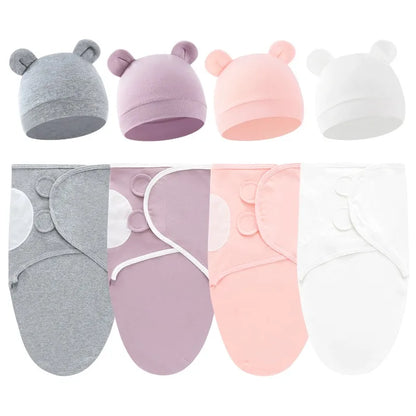 Bébé lange d'emmaillotage doux cocon bébé couvertures nouveau-né lange d'emmaillotage chaud coton bébé literie couverture